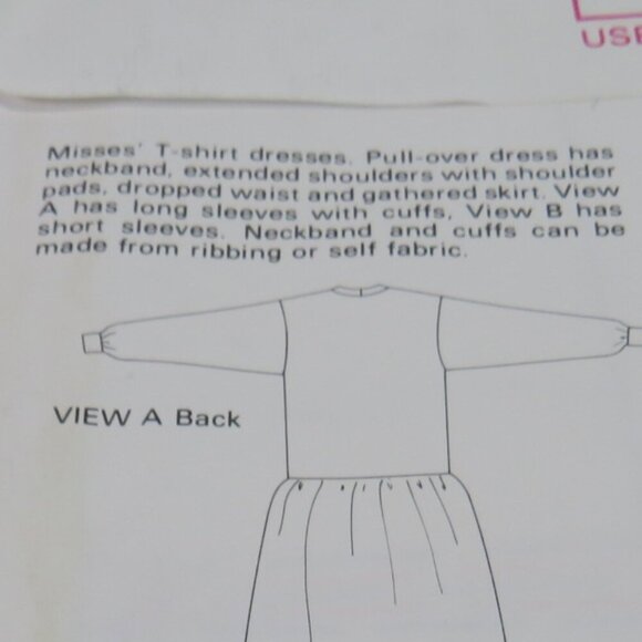 Kwik Sew 1993 sewing pattern UNCUT t-shirt dress - Picture 7 of 7